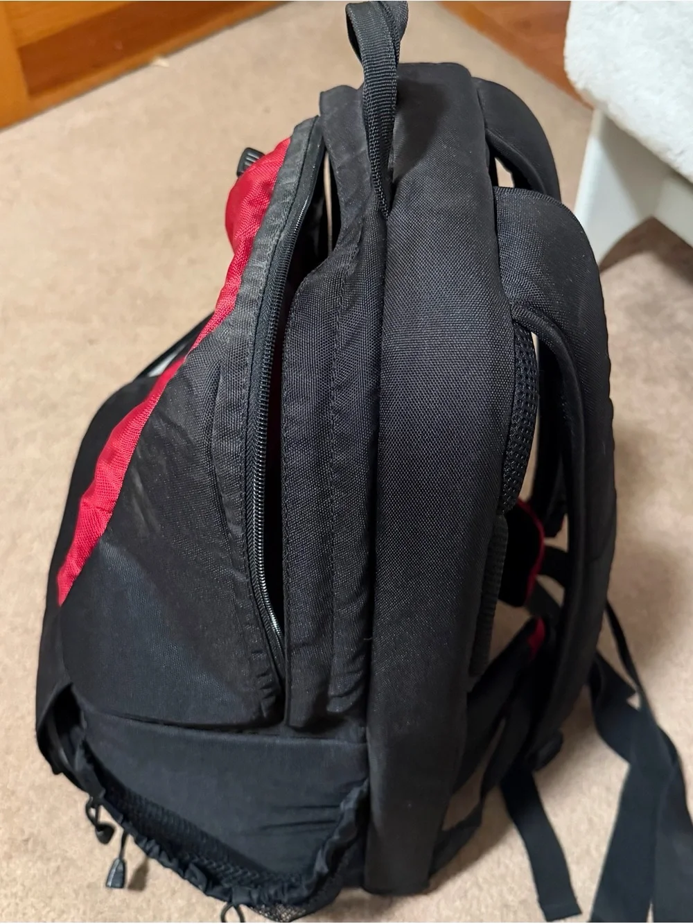 Nikon Camera Kit with Black Lenses and Red Strap